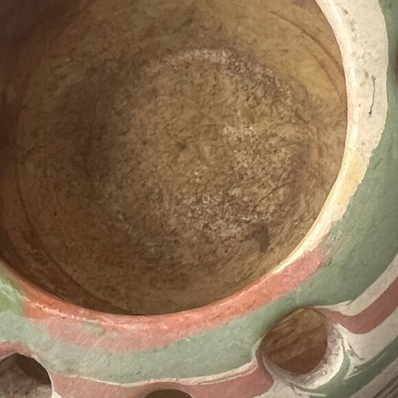 VTG 50s Handmade Studio Pottery Flower Frog Henry Graack Silver Springs Florida - Picture 6 of 10